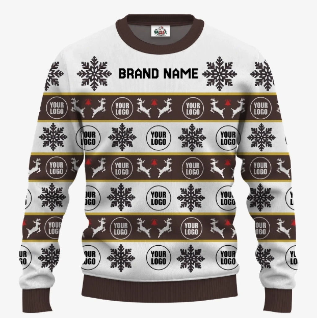 Custom Brand Name Christmas Sweater For Men | Bulk Order Custom Christmas Sweaters No Minimum - 1