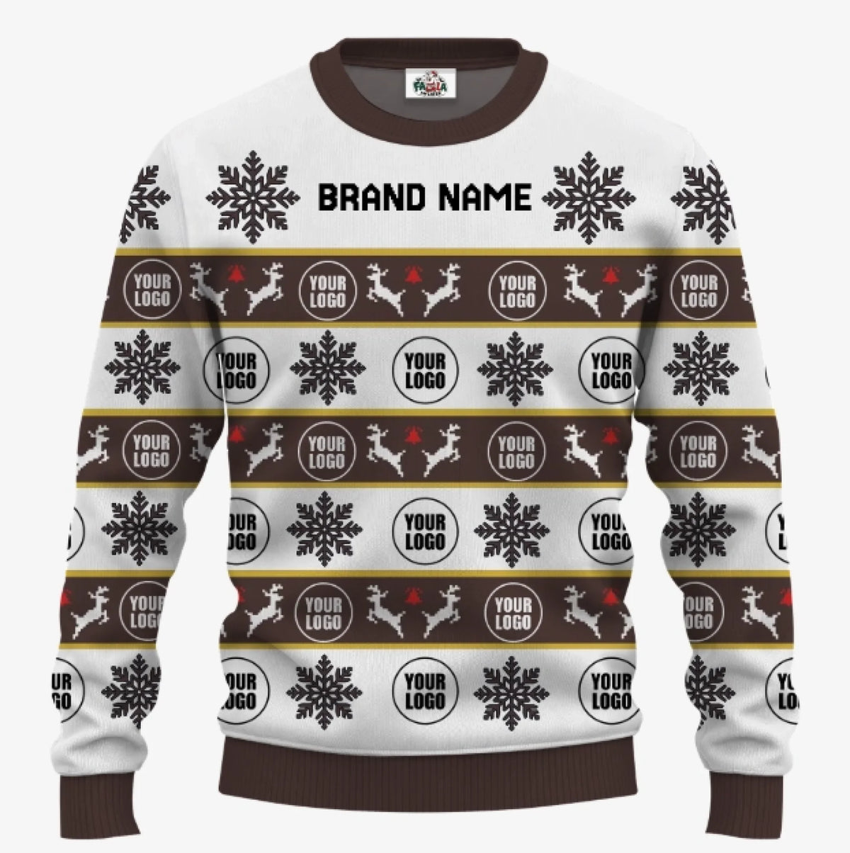 Custom Brand Name Christmas Sweater For Men | Bulk Order Custom Christmas Sweaters No Minimum - 1
