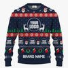 Custom Logo And Text Ugly Xmas Sweater | Personalized Company Christmas Sweater