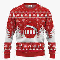 Big Logo Customized Christmas Sweater | Personalized Logo Ugly Christmas Sweater For Men