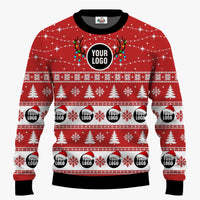 Custom Logo Ugly Christmas Sweater | Personalized Company Christmas Sweater Bulk Order