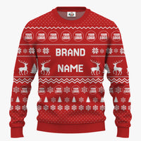 Personalized Funny Ugly Christmas Sweater With Brand Name And Logo | Bulk Order