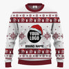 Custom Logo And Text Ugly Christmas Sweater For Companies | Personalized Christmas Sweatshirt Multiple Colors