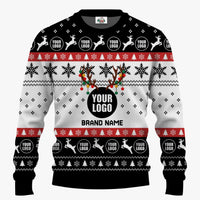 Personalized Ugly Xmas Sweater With Logo For Team | Custom Christmas Sweater Bulk Order