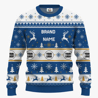Festive Brand Name Custom Logo Ugly Sweater For Companies