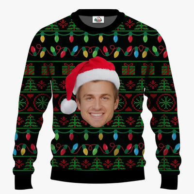 Funny Ugly Christmas Sweater With Face | Custom Ugly Christmas Sweater With Picture